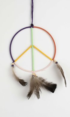 Łapacz snów PEACE multicolor / długość 26 cm