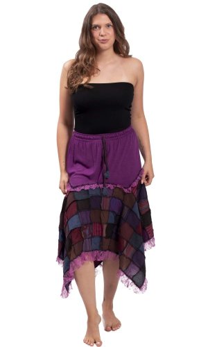 Etniczna spódnica BANDHEJ fioletowa