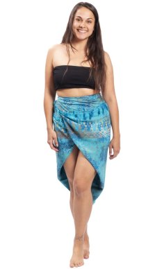 Sarong BALI BATIK tyrkysový VI.