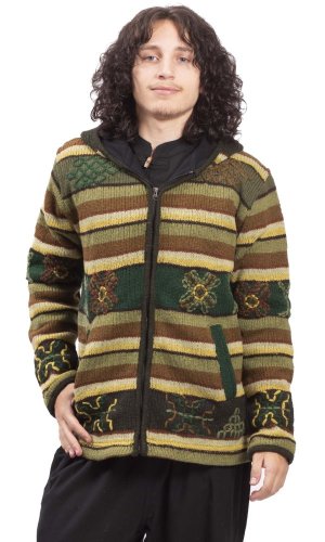 Kurtka dzianinowa BHUTAN zielony