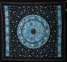 Mandala duża Zodiac niebieska