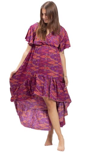 Dámské šaty dlouhé SNEHA růžové III.