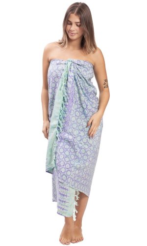 Sarong BALI BATIK liliowy I.