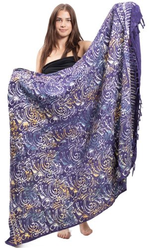 Sarong BALI BATIK fialový III.
