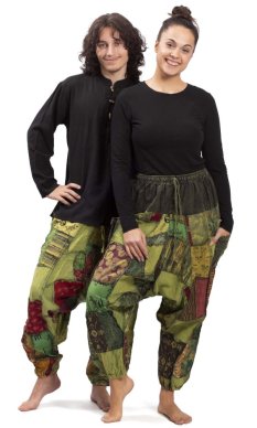 Harémové nohavice / Sultánky RANGILA zelené