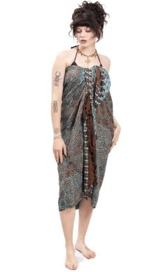 Sarong BALI BATIK brązowy III.