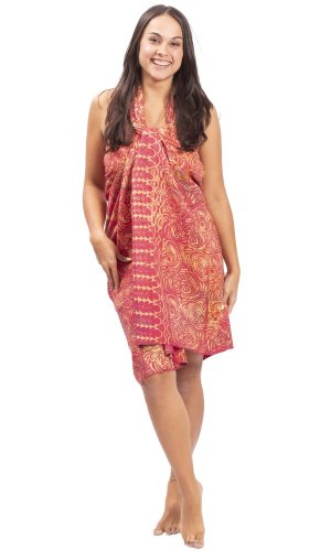 Sarong BALI BATIK czerwony XVII.