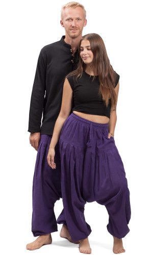 Harémové kalhoty / Sultánky CLASSIC PLEATS fialová