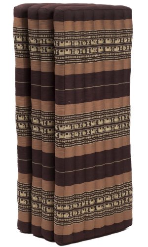 Futon skládací Comfort hnědý se slony / 120 cm