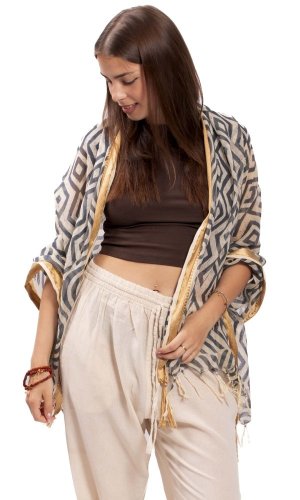 Sarong / šátek JALA / modrý ornament V.