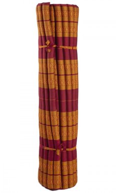 Futon rolovací žluto-červený 150 cm