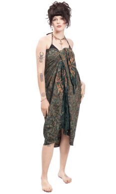 Sarong BALI BATIK tmavo zelený I.