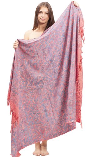 Sarong BALI BATIK czerwony XIX.