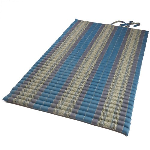 Futon rolovací / šířka 120 cm / šedo-modrý II.