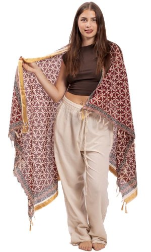 Sarong / šátek JALA / bordó ornament II.