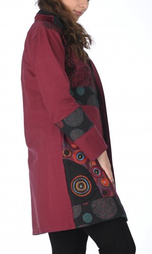 Dámsky kabát Parvati červený - Veľkosť: M