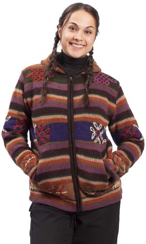 Kurtka dzianinowa BHUTAN fioletowa