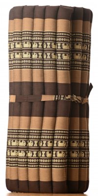 Futon rolovacie hnedý so slonmi 80cm