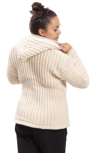 Kurtka dzianinowa PAHARI natur I. - Rozmiar: M