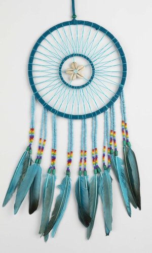 Łapacz snów MUSSEL niebieski / długość 48 cm