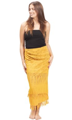 Sarong BALI BATIK żółty XII.