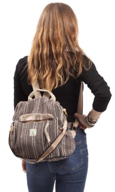 Batoh 2v1 VANYA hnědo-béžový I.