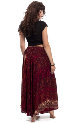 Dlhá sukňa THAI STAINED - červená I.