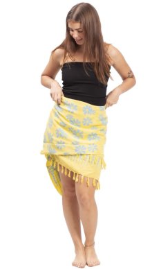 Sarong BALI BATIK zielony V.