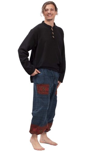 Teplé kalhoty BIHAR FIT modré