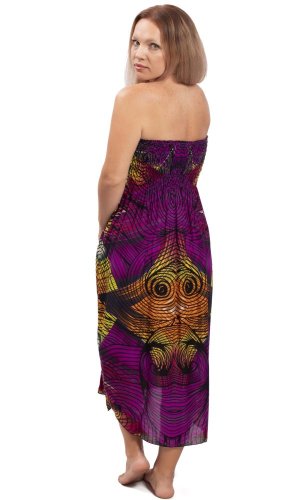 Dlouhá sukně / šaty THAI SPIRAL fialová I.