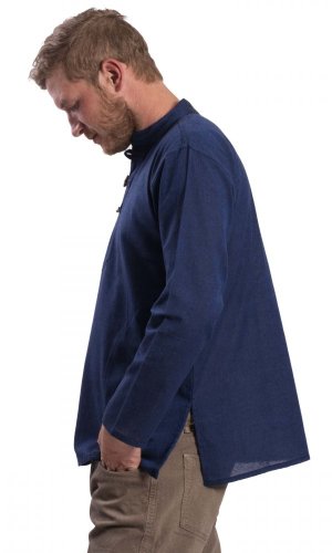 Koszula indyjska / ETNO KURTA ciemno niebieska - Rozmiar: M