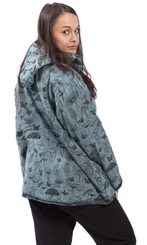 Kurtka z kapturem MUSHROOM niebieski - Rozmiar: L