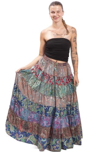 Volánová sukně v etno stylu multicolor LXXXII.