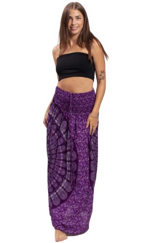 Dlouhá sukně / šaty THAI MANDALA fialové I.