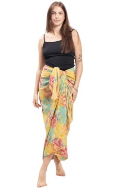 Sarong BALI BATIK žlutý IX.