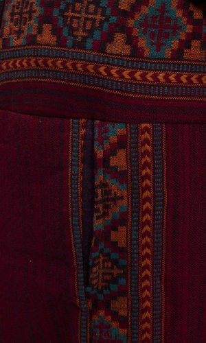 Teplé harémové kalhoty BIHAR červená II.