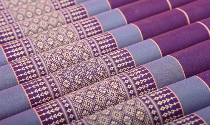 Futon rolowany fioletowy / szerokość 80 cm