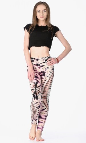Legíny THAI BATIK růžovo-bílé