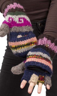 Vlnené prezliekacie rukavice XIX.