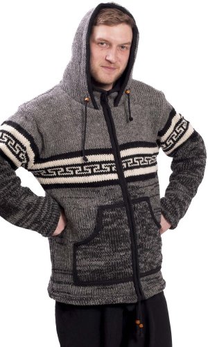 Vlněná svetrobunda šedá I.