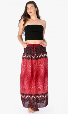 Długa spódnica / suknia Peacock red