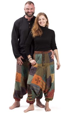 Patchworkowe szarawary KANTHA