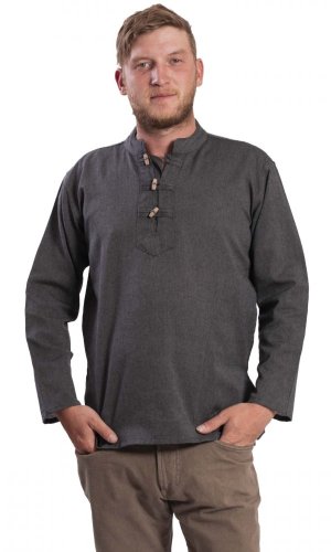 Koszula indyjska / ETNO KURTA ciemno szara - Rozmiar: 3XL