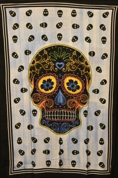Mandala malá/Brush lebka Mexico