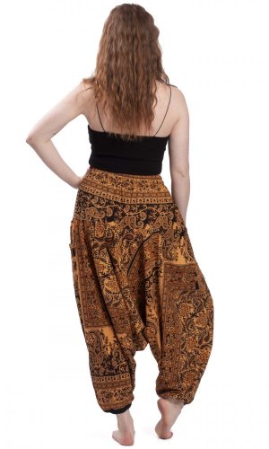 Harémové kalhoty / Sultánky MANDAL oranžové