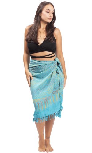 Sarong BALI BATIK niebieski XXI.