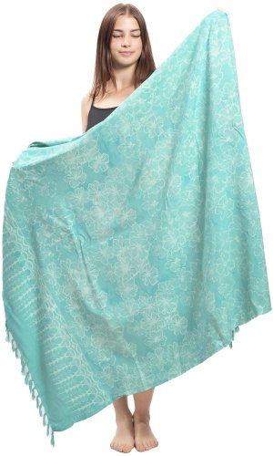 Sarong BALI BATIK turkusowy XI.