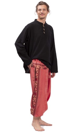 Ciepłe szarawary / Spodnie haremki BIHAR jasnoróżowy I.