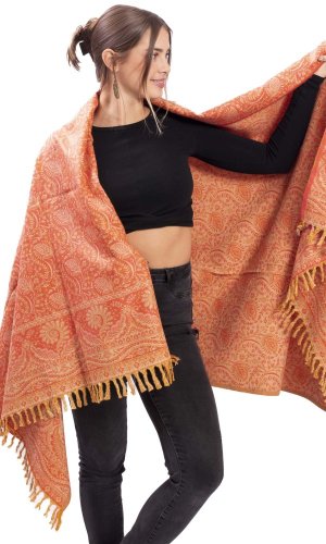 Šála GARAM oranžová I.