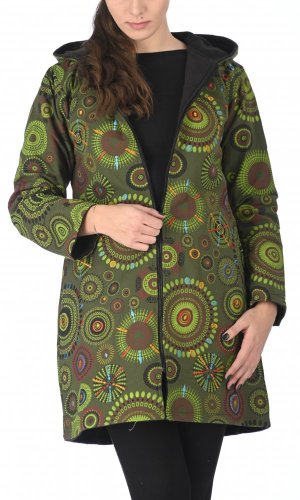 Dámský kabát Amala zelený - Velikost: 3XL